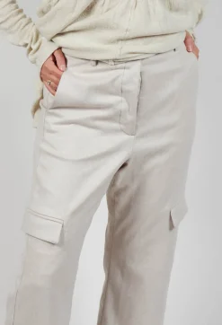 Check Print Trousers in Bone