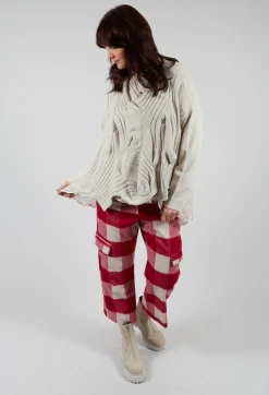 Check Print Trousers in Sunset Check