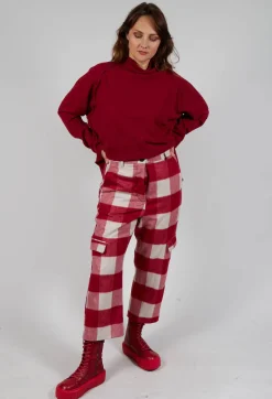 Check Print Trousers in Sunset Check