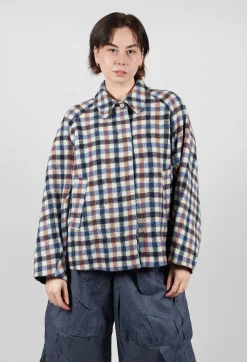 Checked Jacket in Blue Multicolour