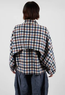 Checked Jacket in Blue Multicolour