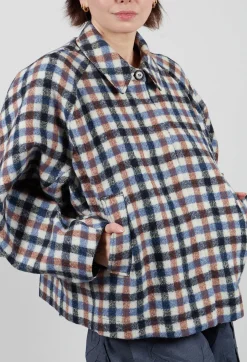 Checked Jacket in Blue Multicolour