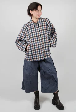 Checked Jacket in Blue Multicolour