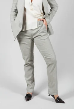 Checked Tailored Trousers in Alga