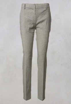 Checked Tailored Trousers in Alga