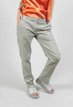 Checked Tailored Trousers in Alga