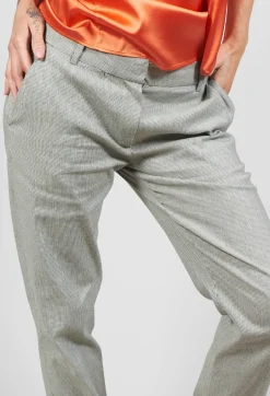 Checked Tailored Trousers in Alga