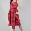Checkered Vest Top in Chili