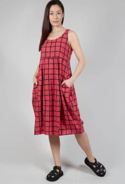 Checkered Vest Top in Chili