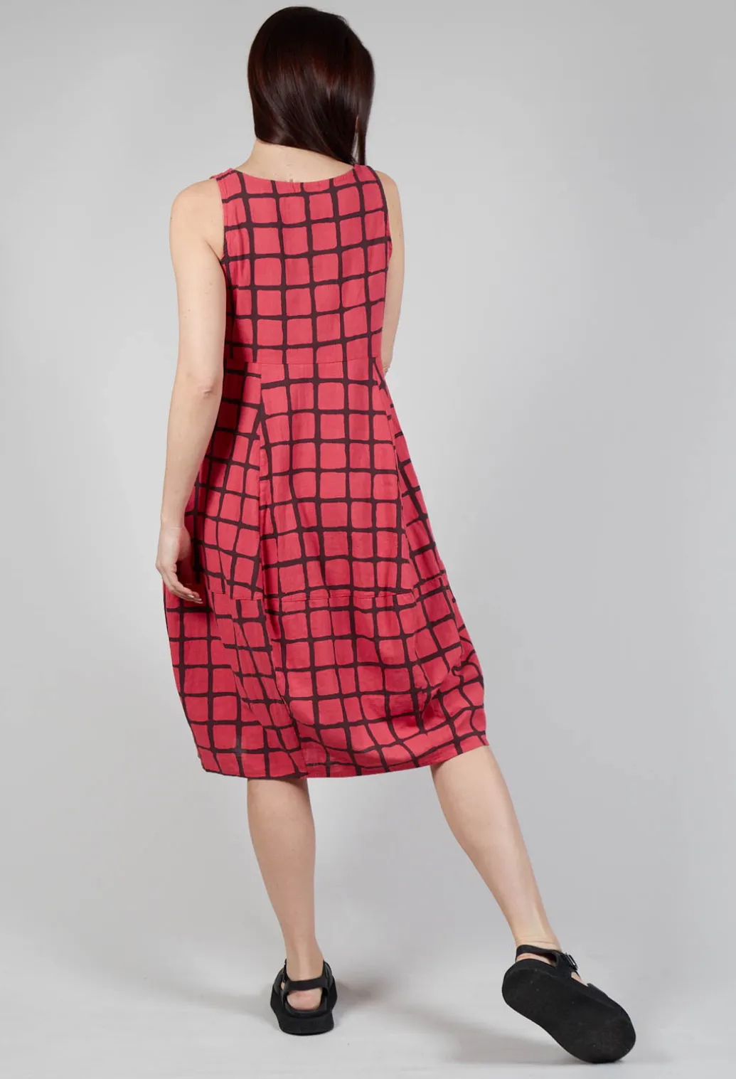 Checkered Vest Top in Chili