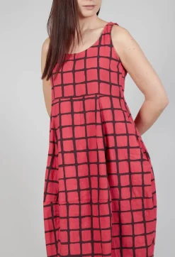 Checkered Vest Top in Chili