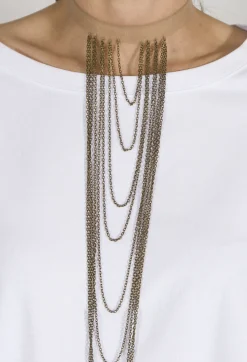 Choker Necklace with Multistrand Chains