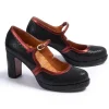 Chunky Heeled Shoes in Negro / Danko / Picasso / Copper