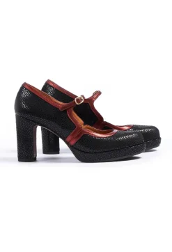Chunky Heeled Shoes in Negro / Danko / Picasso / Copper