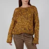 Chunky Knit Jumper in Orange Black