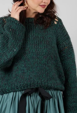 Chunky Knit Jumper in Original Green