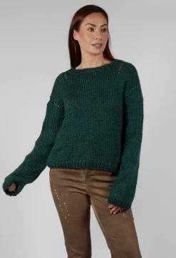 Chunky Knit Jumper in Original Green