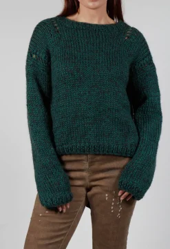 Chunky Knit Jumper in Original Green