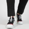 Chunky Mesh Trainers in Nero / Bianco / Argento