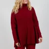 Chunky Roll Neck Jumper in Sunset