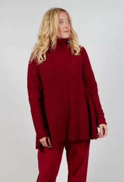 Chunky Roll Neck Jumper in Sunset