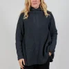 Chunky Roll Neck Jumper in Slate Mel