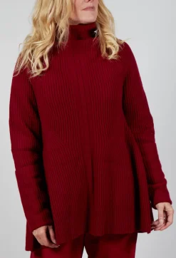 Chunky Roll Neck Jumper in Sunset