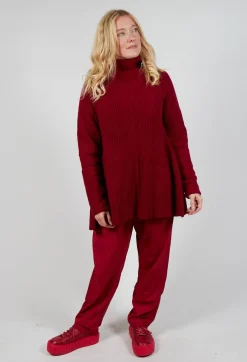 Chunky Roll Neck Jumper in Sunset