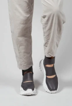 Chunky Sole Cut Out Boots in Gasoline Fumo