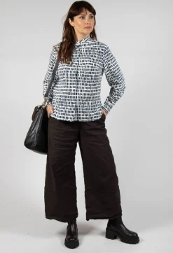 Cikita Print Shirt in Navy Sticks