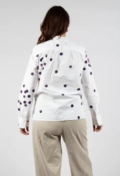 Cikita Print Shirt in Plum Dots