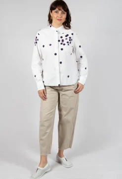 Cikita Print Shirt in Plum Dots