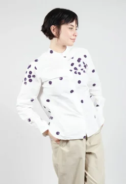Cikita Print Shirt in Plum Dots