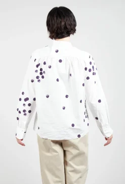 Cikita Print Shirt in Plum Dots