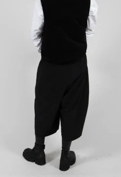 Circle Print Trousers in Black