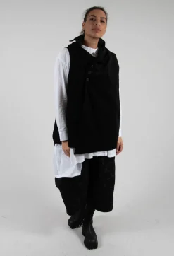 Circle Print Trousers in Black
