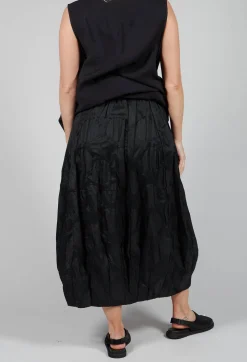Circle Texture Skirt in Black