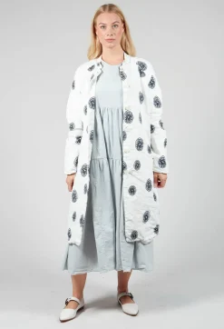 Citrus Print White Coat