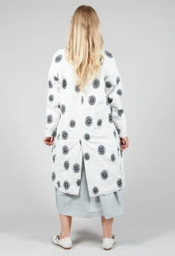 Citrus Print White Coat