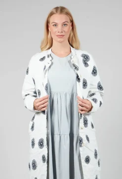Citrus Print White Coat