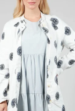Citrus Print White Coat