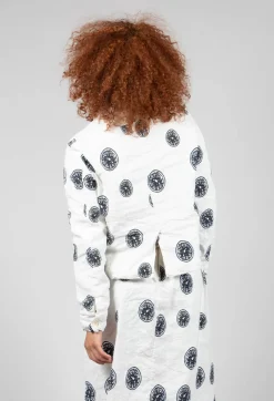Citrus Print White Jacket