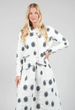 Citrus Print White Jacket