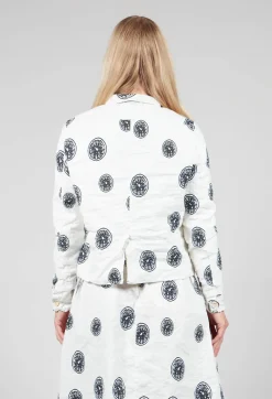Citrus Print White Jacket