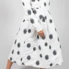 Citrus Print White Skirt