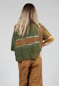Ciudad Top in Avocado Green Banner