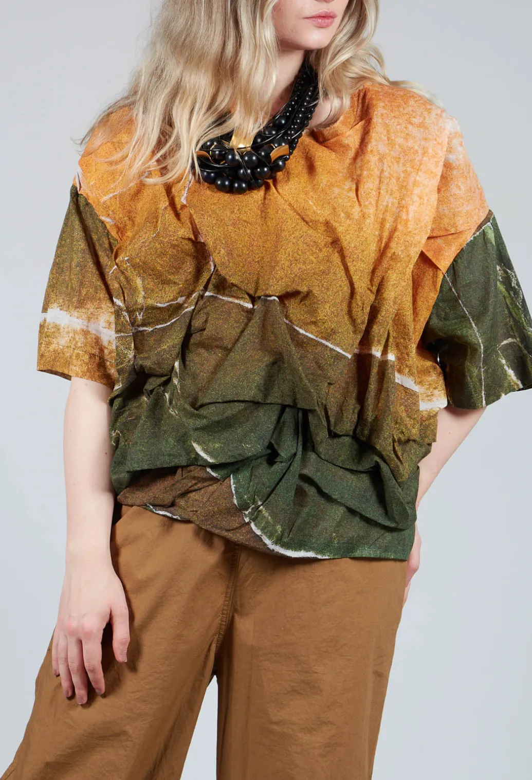Ciudad Top in Avocado Green Banner
