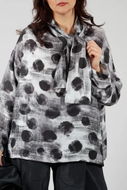Clap Blouse in Black and White