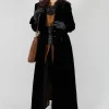 Classic Lux Velvet Coat in Black