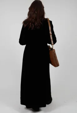 Classic Lux Velvet Coat in Black